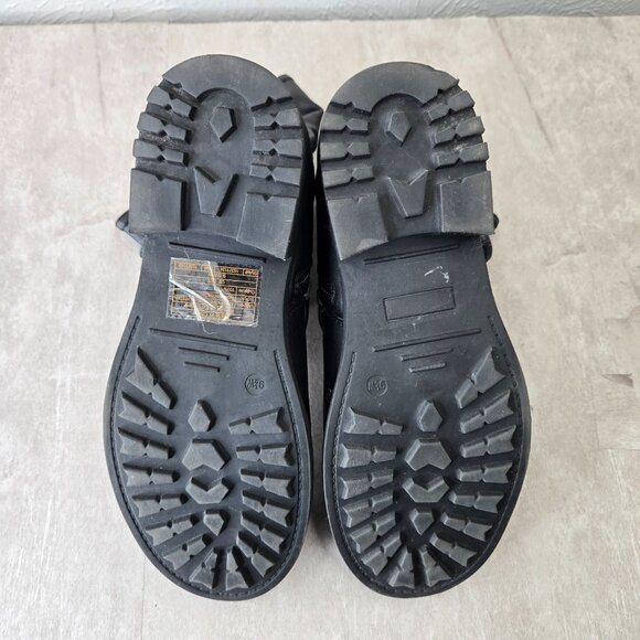 Torrid Moto Boots 9.5 Wide Fit Black Buckle Biker Grunge Western Slouchy Bootie - Picture 8 of 13